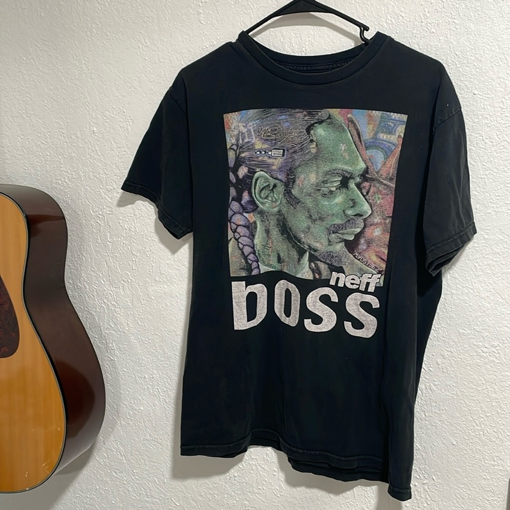 Black '90s Snoop Dogg Graphic Short Sleeve T-shirt